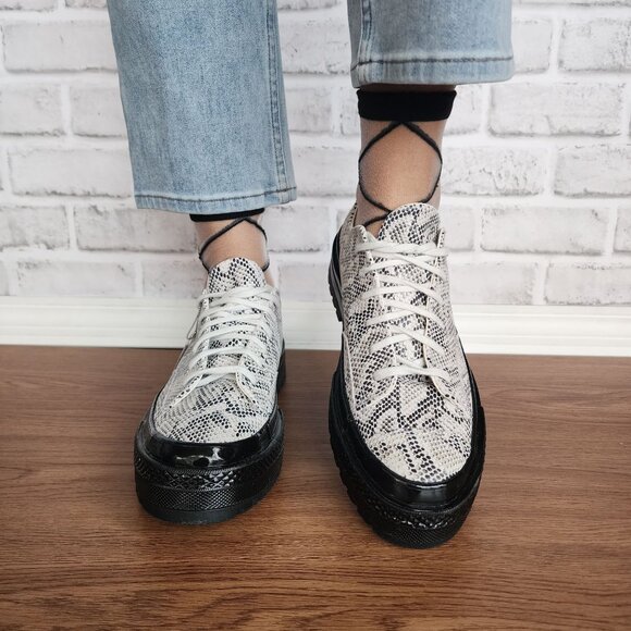 ⭐Chuck 70 National Suede Snake Print Platform Sneakers 10 Women's Shoes A15045C⭐ - Picture 6 of 15